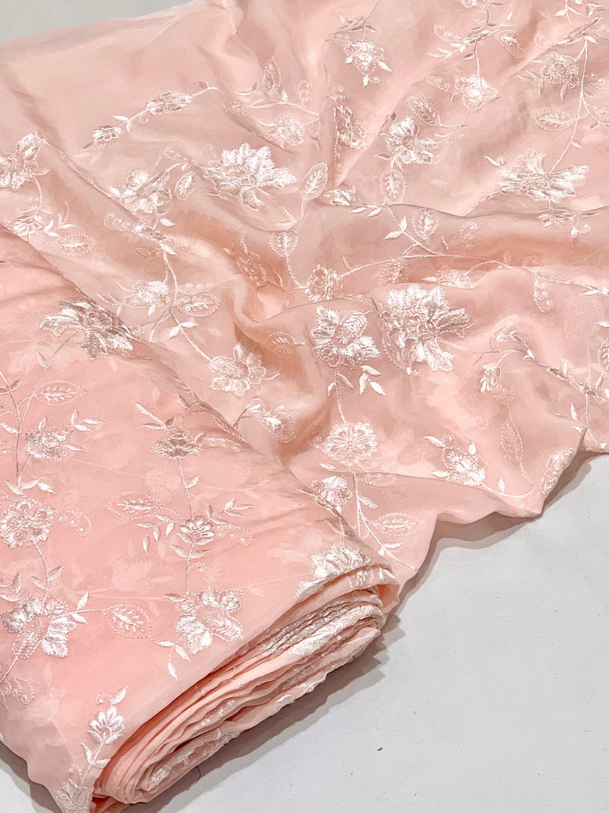 Gorgeous Pure Organza with Chikankari Threadwork