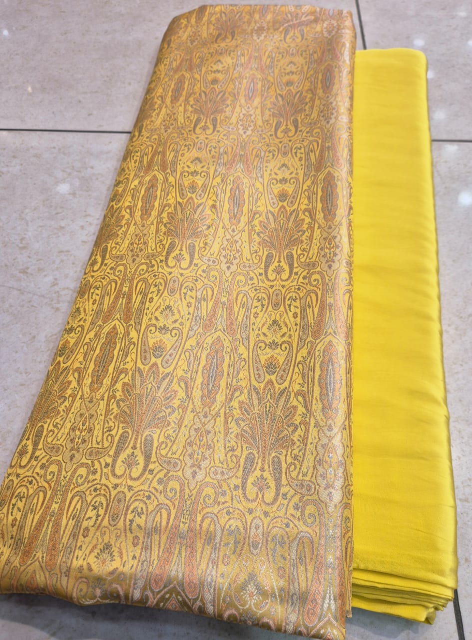 Ethnic Excellence – Pure Tanchui Banarasi Resham Zari Silk, 44 Width