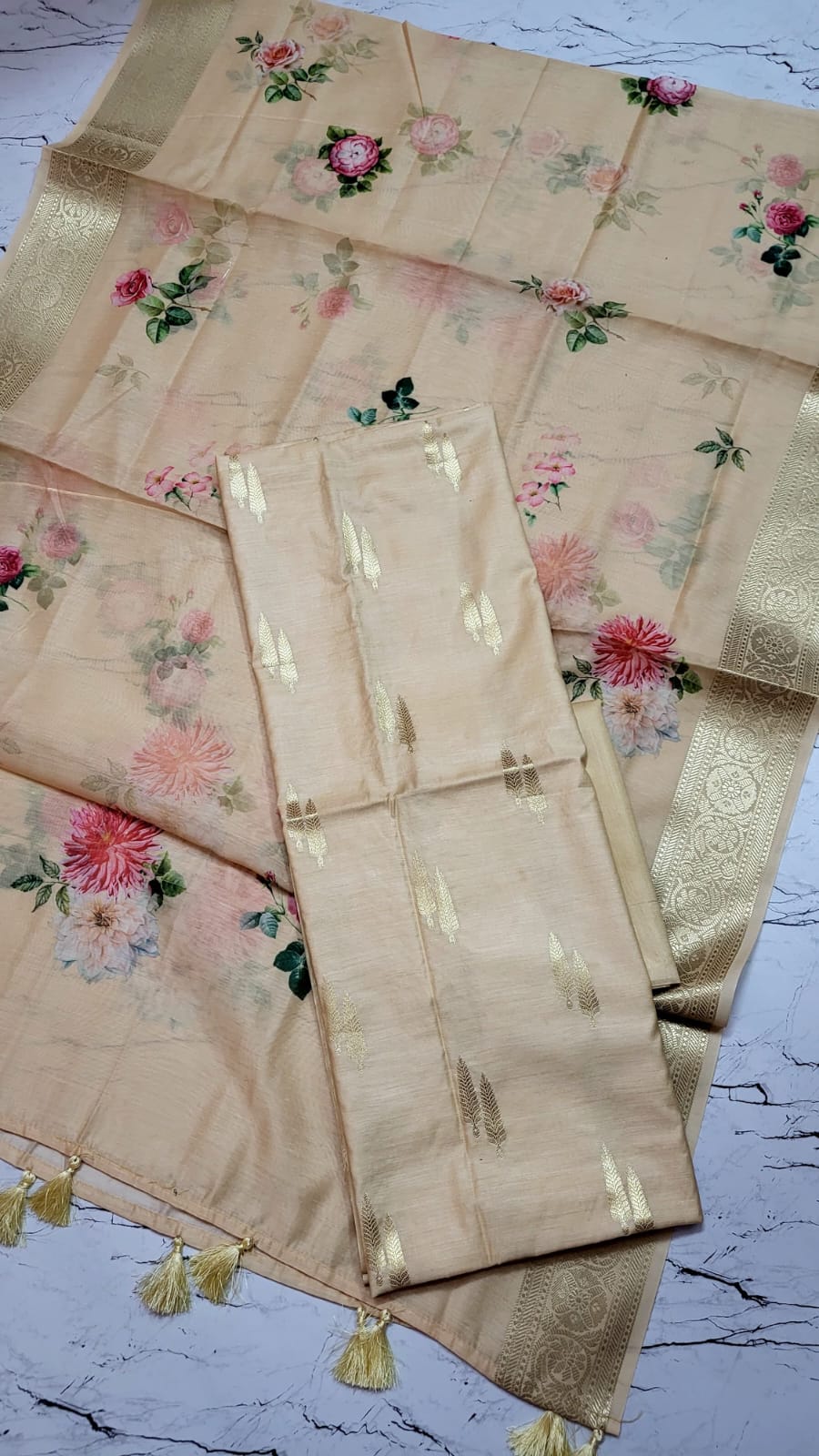 Exclusive Banarasi Unstitched Salwar Kameez with Dupatta – Pure Mercerised Zari Weaving