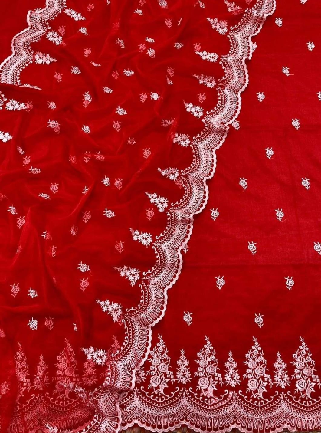 Exclusive Banarasi Organza Silk Embroidered Suit – 3 Piece Set