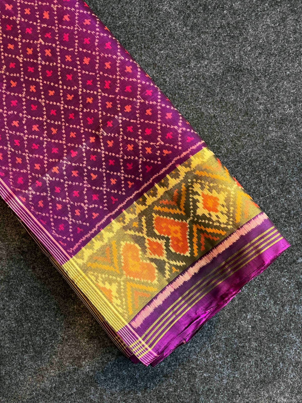 Banarasi Modal Satin Bandhej Saree with Double Zari Weaving