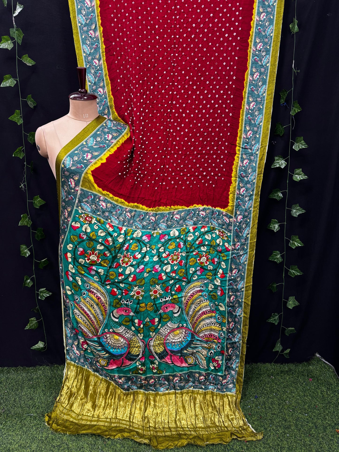 Pure Modal Silk Bandhani Saree