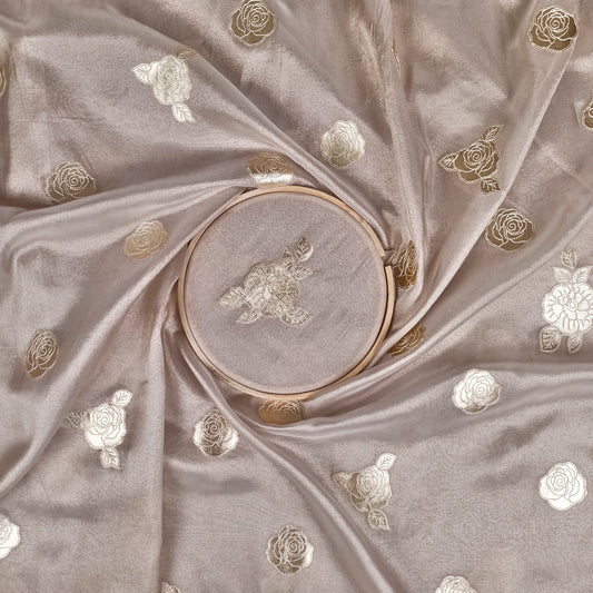 Beautiful & Classy Pure Tissue Silk – Gota Patti Embroidery, 44 Width