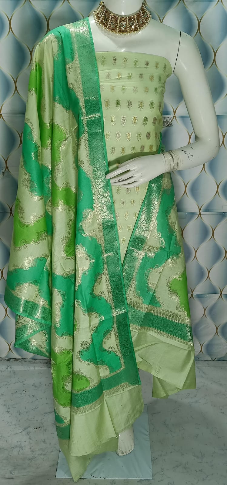 Pure Banarasi Chanderi Silk Suit