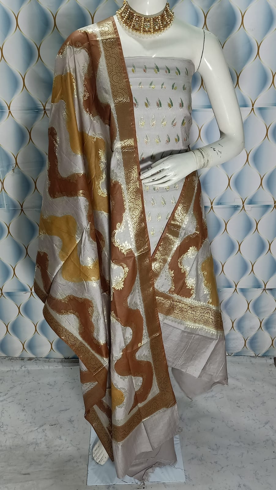 Pure Banarasi Chanderi Silk Suit