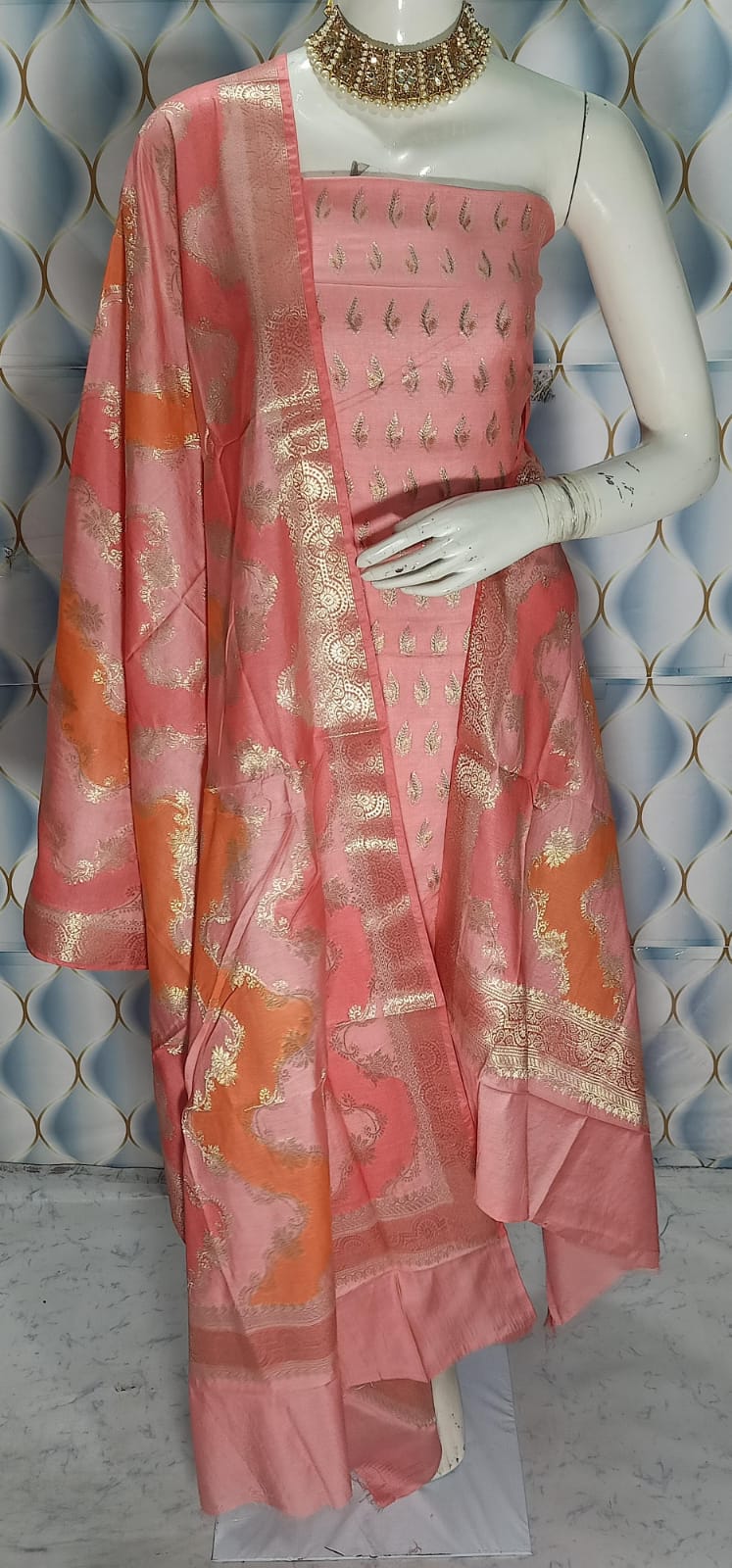 Pure Banarasi Chanderi Silk Suit