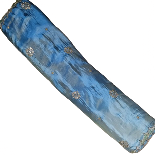 Exquisite Pure Tissue Fabric with Cutdana & Sequins Embroidery – 46