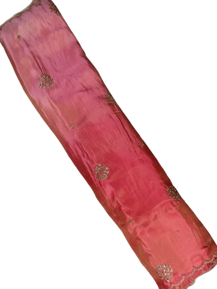 Exquisite Pure Tissue Fabric with Cutdana & Sequins Embroidery – 46