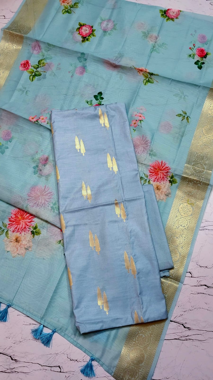 Exclusive Banarasi Unstitched Salwar Kameez with Dupatta – Pure Mercerised Zari Weaving