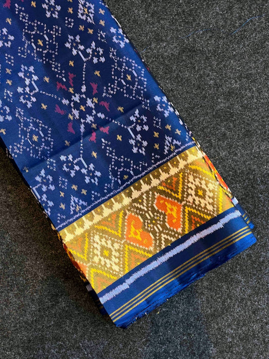 Banarasi Modal Satin Bandhej Saree with Double Zari Weaving