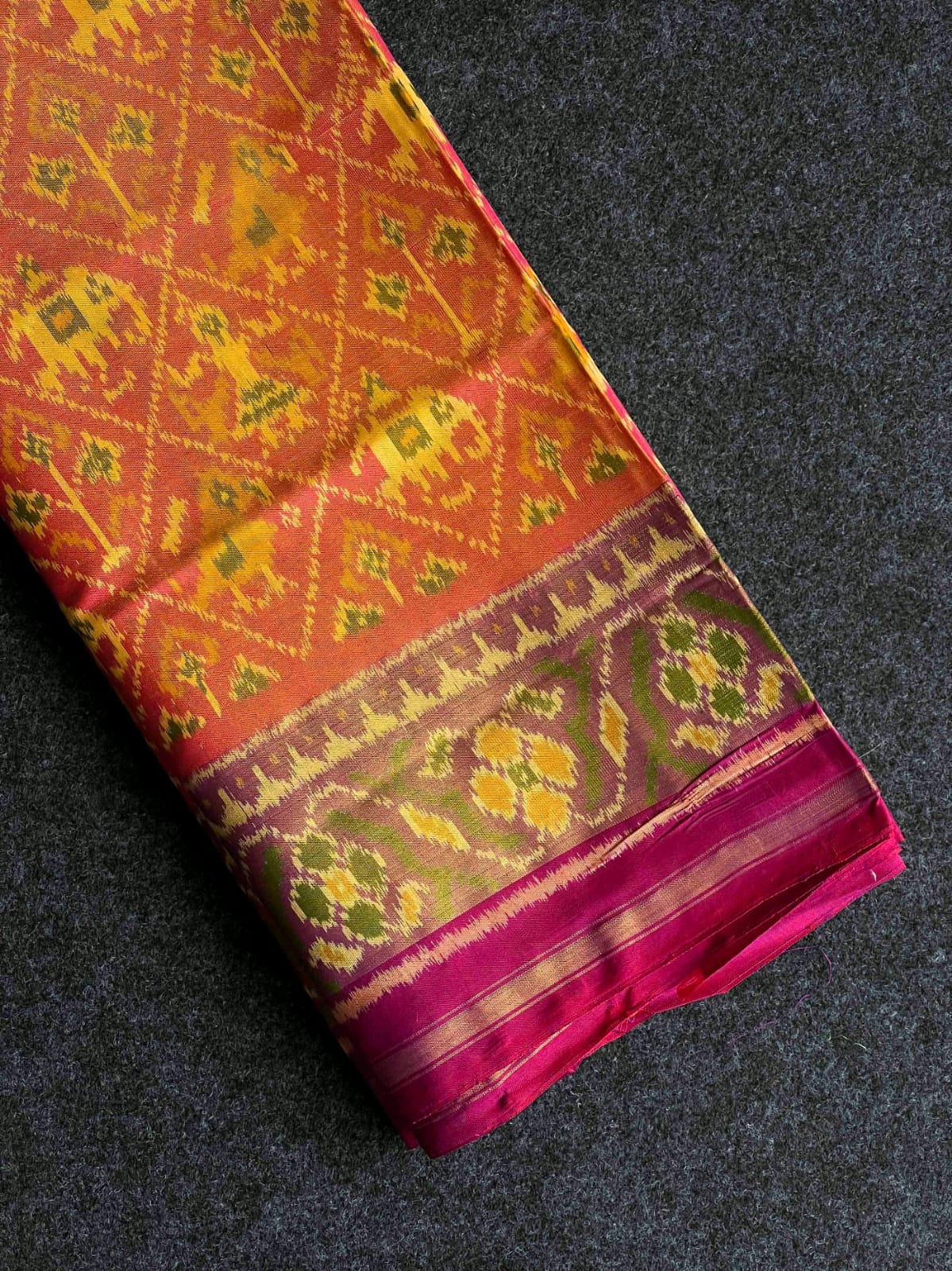 Banarasi Modal Satin Bandhej Saree with Double Zari Weaving