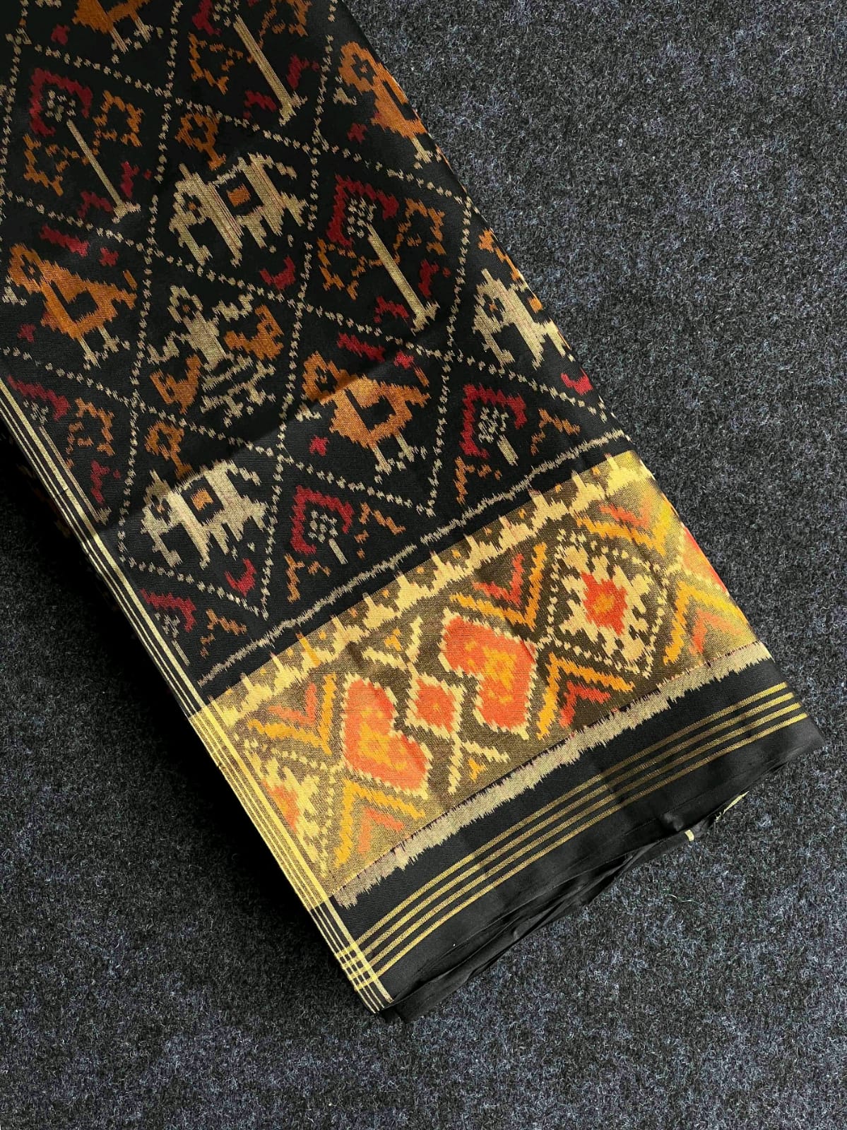 Banarasi Modal Satin Bandhej Saree with Double Zari Weaving
