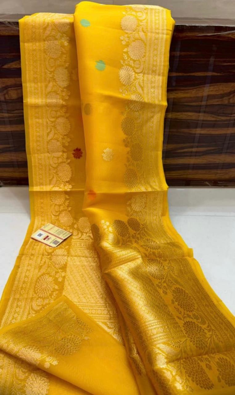 Banarasee Pure Handloom Organza Silk Saree