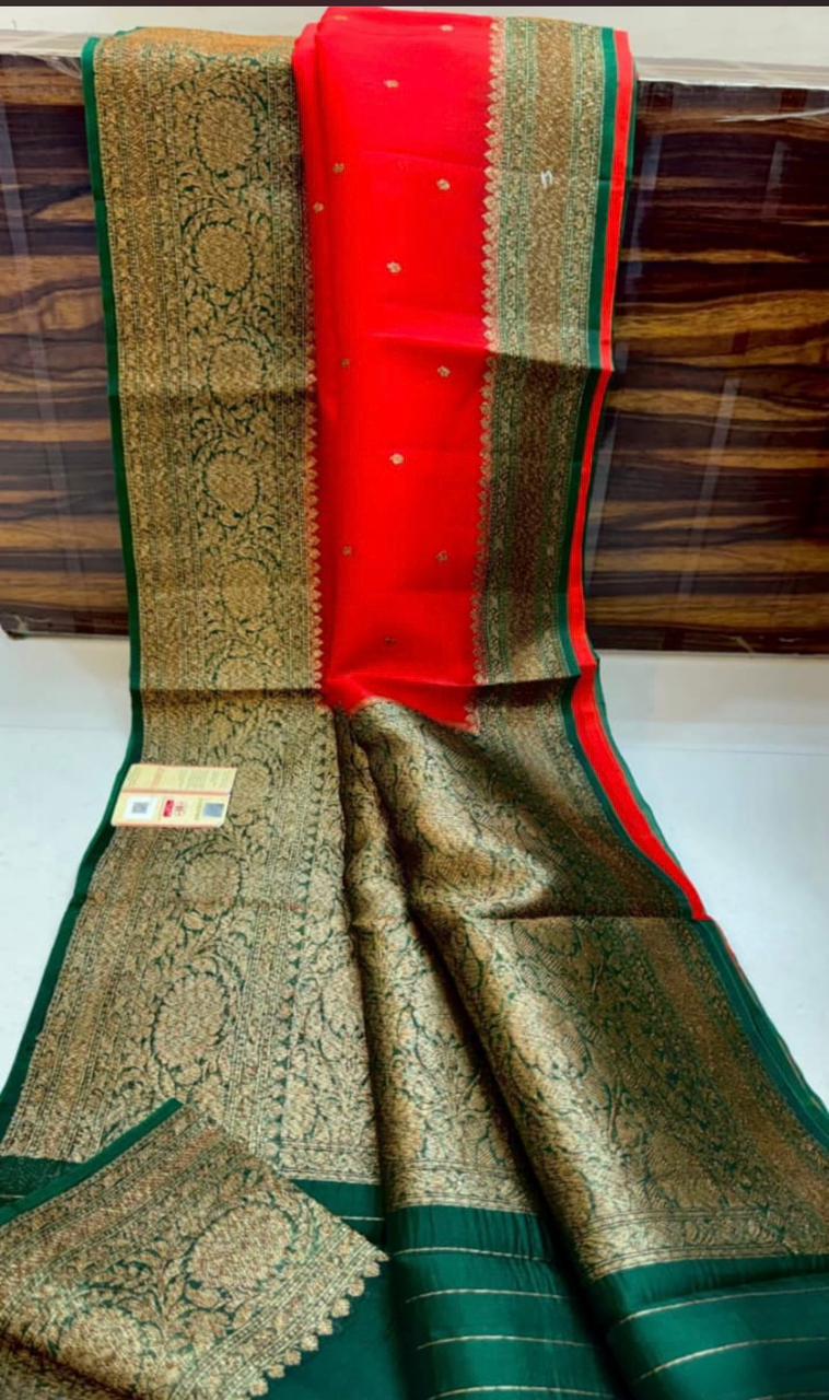 Banarasee Pure Handloom Organza Silk Saree