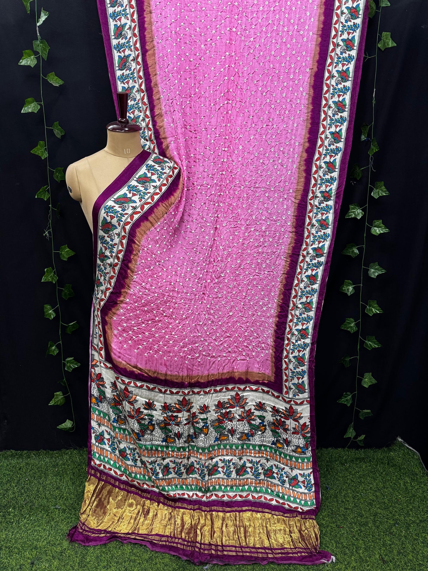 Pure Modal Silk Bandhani Saree