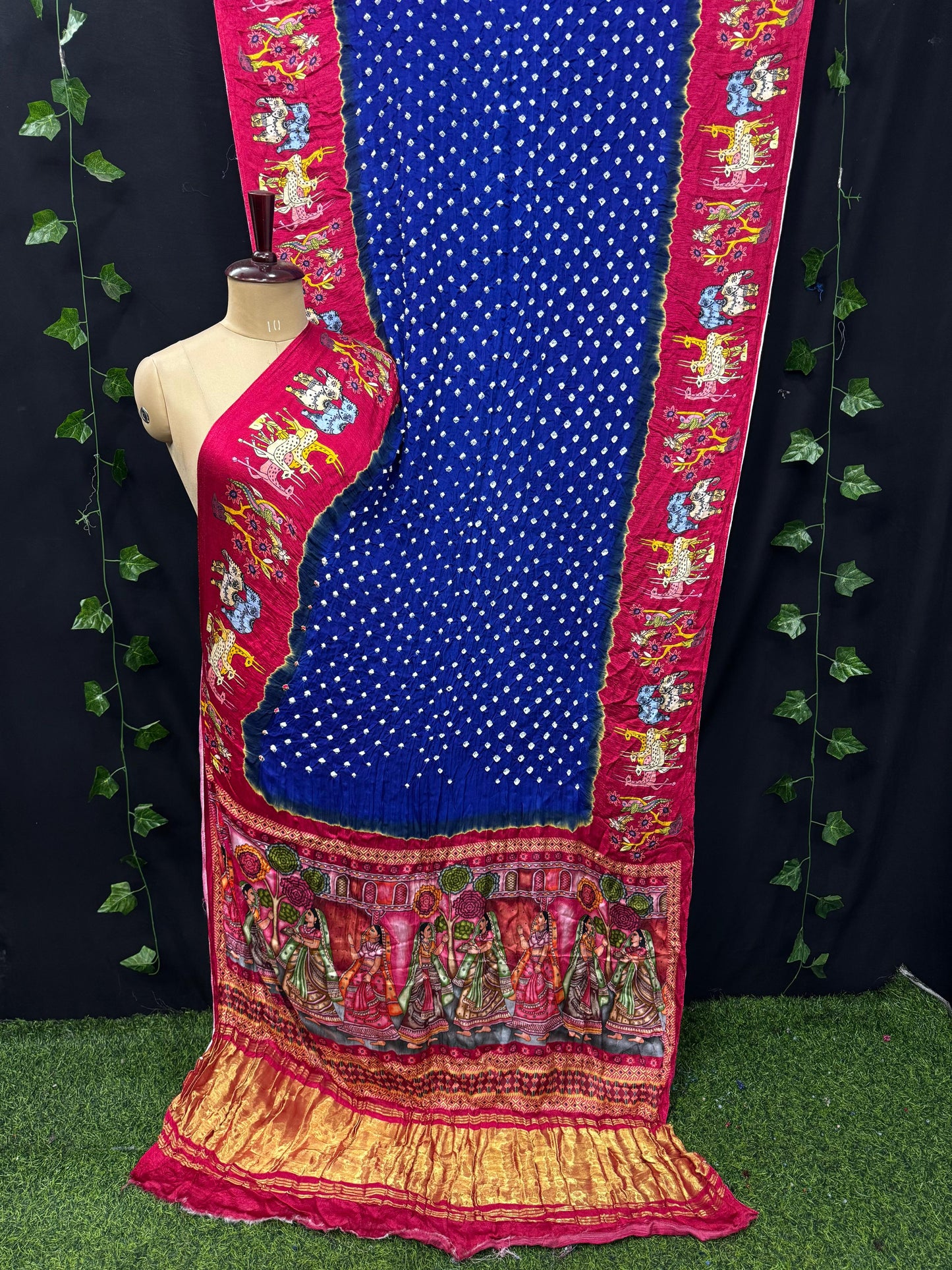 Pure Modal Silk Bandhani Saree
