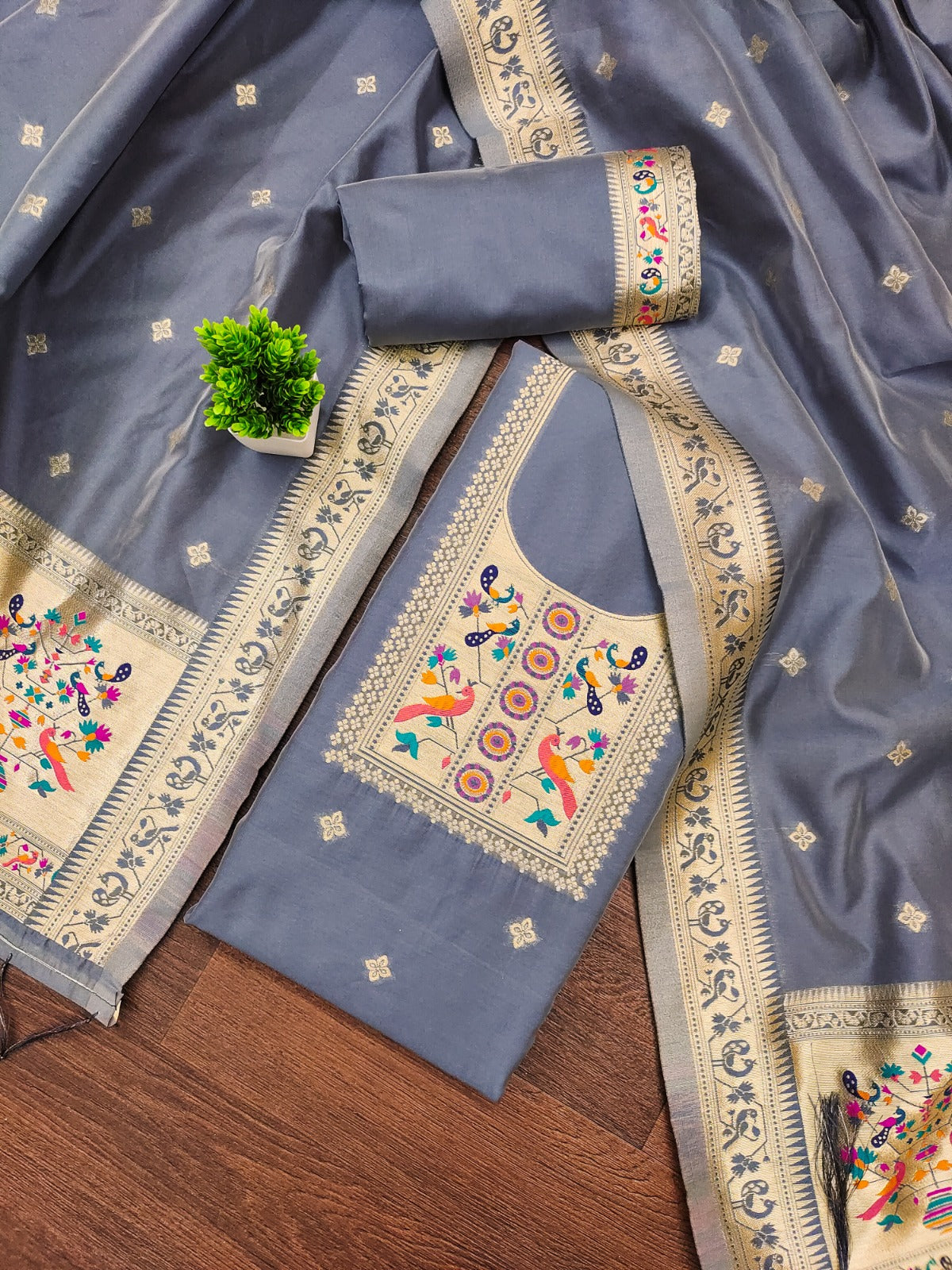 Banarasi Silk Suit with Dupatta
