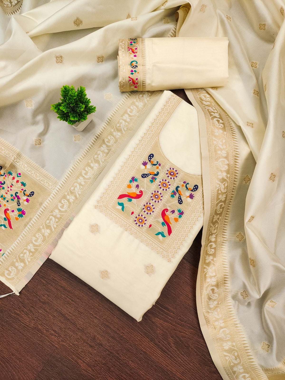 Banarasi Silk Suit with Dupatta